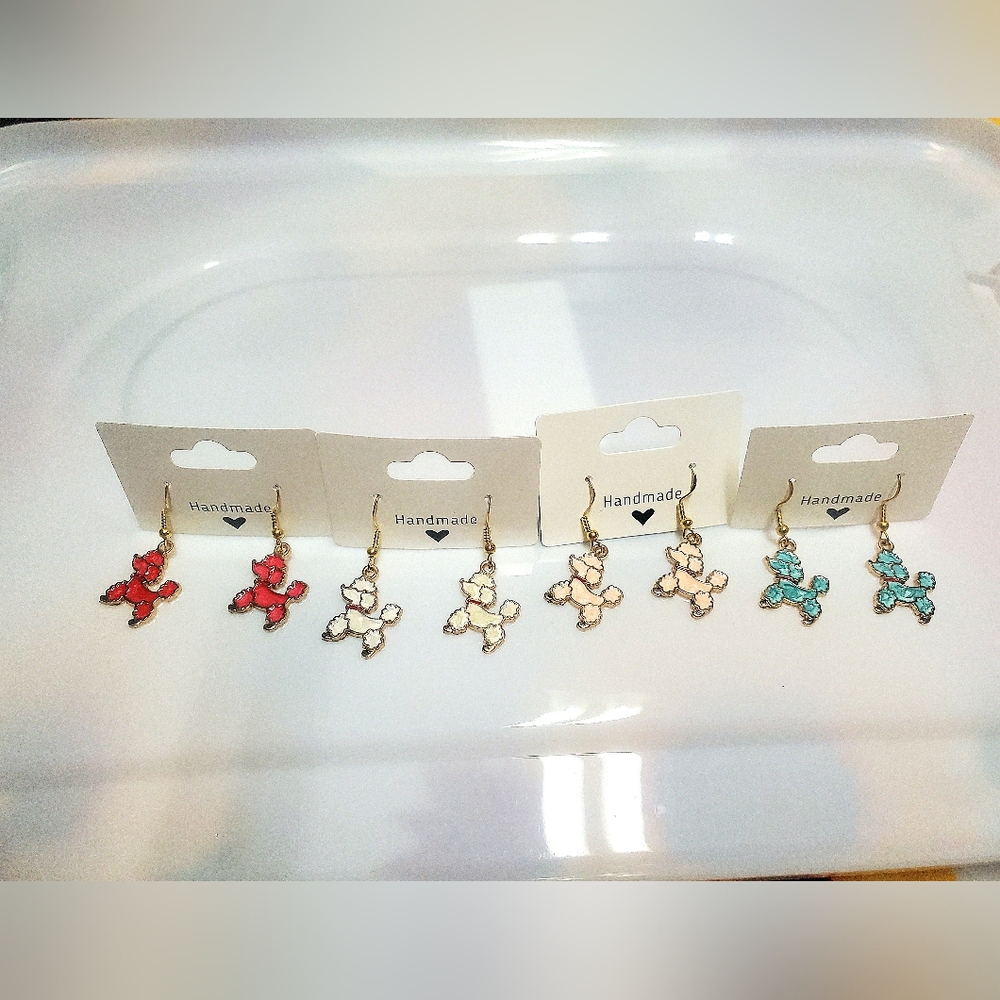 Poodle earrings